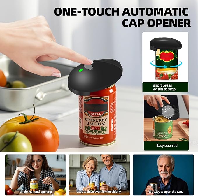 Rechargeable Auto Electric Can OpenerTouch Side Cut Opener Open Your Cans - Image 6