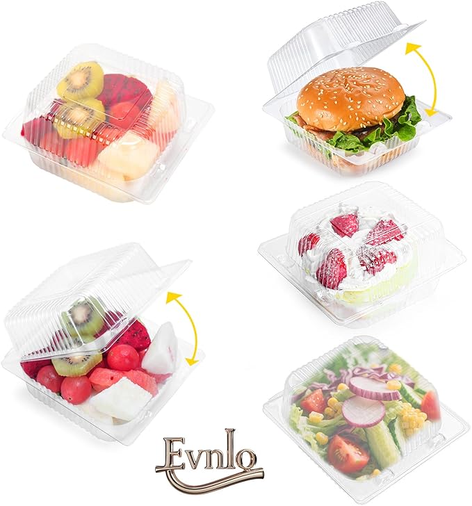 Evnlo 50 Count Clear Plastic Containers - Image 6