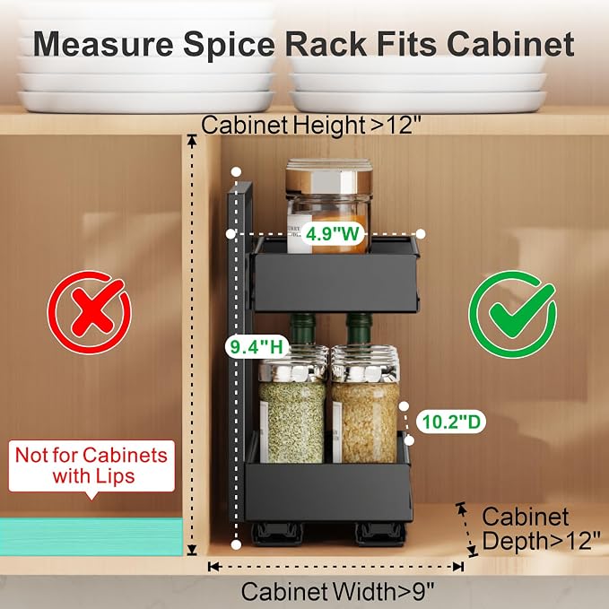 iSPECLE Spice Racks for Inside Cabinet - Image 2