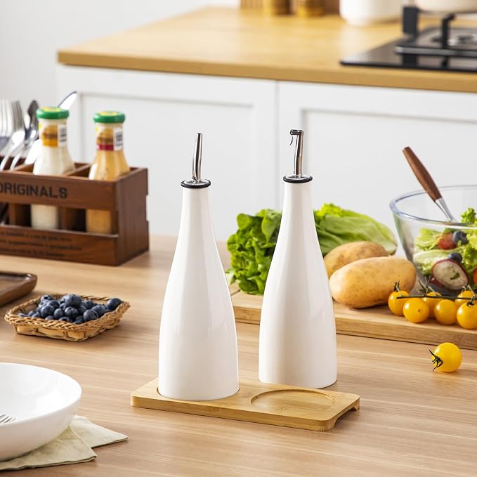 vancasso 16 Oz Ceramic Olive Oil Dispenser Bottle, Bottle Dispenser - Image 9