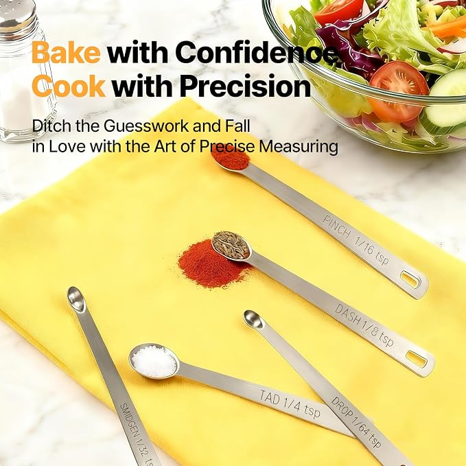 Mini Measuring Spoons Set, 18/8 Stainless Steel Teaspoon - Image 6