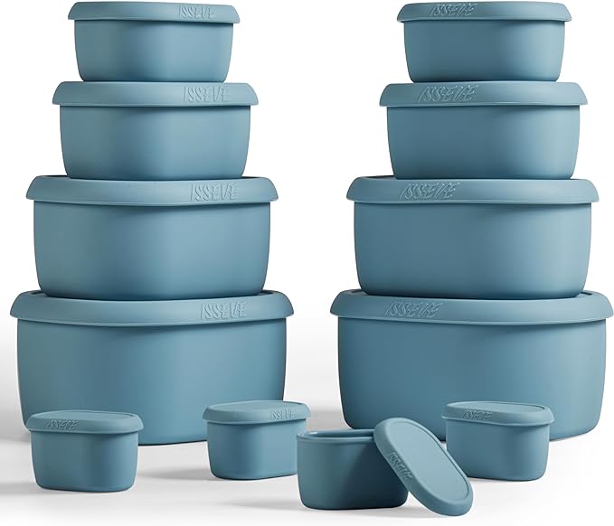 ISSEVE 12Pcs/Set Nesting Silicone Food Storage Containers by ISSEVE