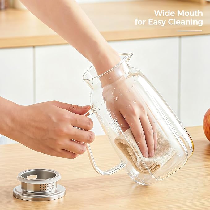 2 Pack Glass Pitcher with Lid and Handle - Image 5