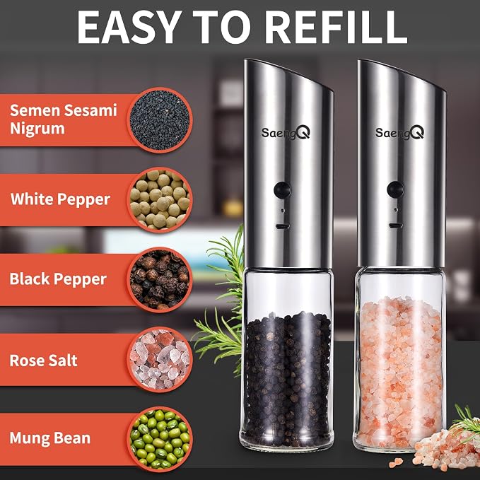 Electric Salt and Pepper Grinder Set - Image 7