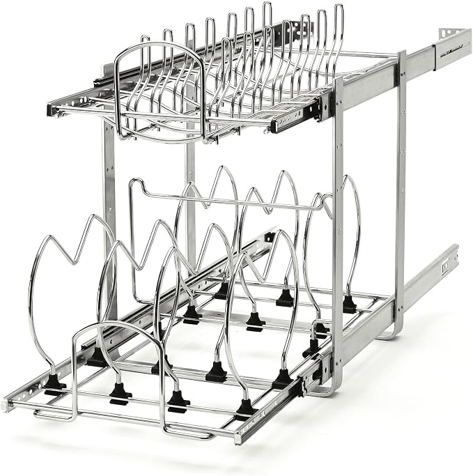 Rev-A-Shelf 2-Tier Kitchen Cabinet Pullout 11.75" Cabinet Organizer by Rev-A-Shelf