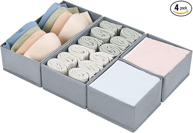 DIMJ Drawer Organizers Clothes, Fabric Closet Organizers and Storage, Shallow by DiMJ