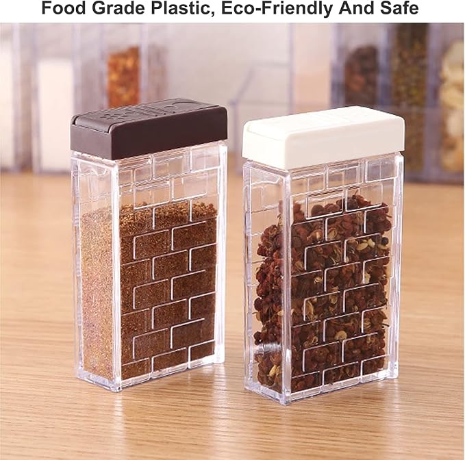 12 PCS Spice Shaker Jars, Salt and Pepper Shakers Set, Seasoning Shaker Boxes - Image 8