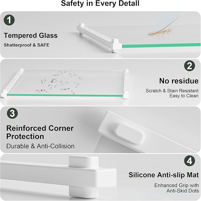 2Pcs Glass Cutting Boards for Kitchen, No Scratches/Microplastic-Free/Non Toxic - Image 4