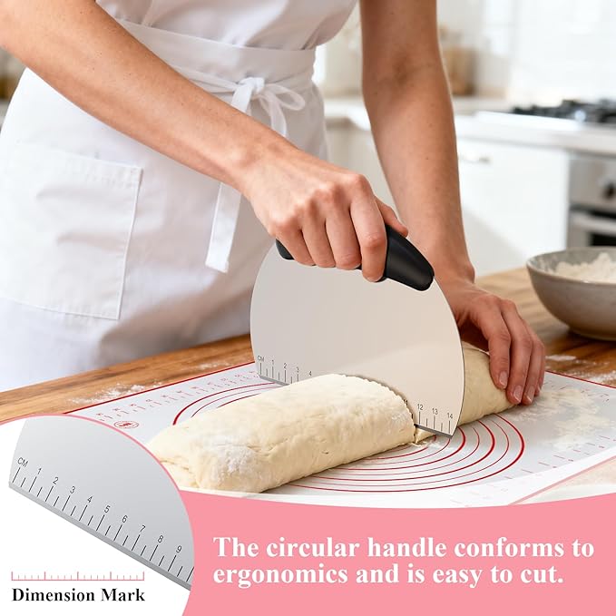 Biscuit Cutter, Silicone Pastry Dough Baking Mat Set, Baking Tools and - Image 4