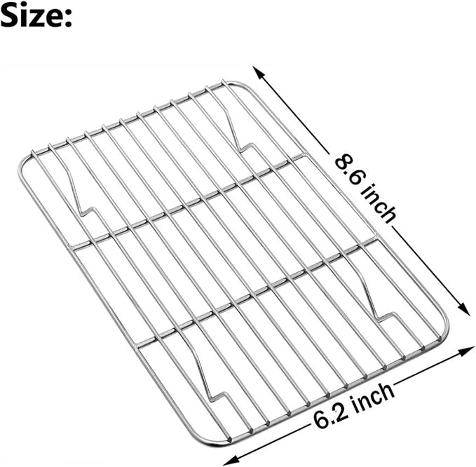 E-far Small Baking Rack Set of 2, Stainless Steel Metal Roasting Cooking Racks - Image 2
