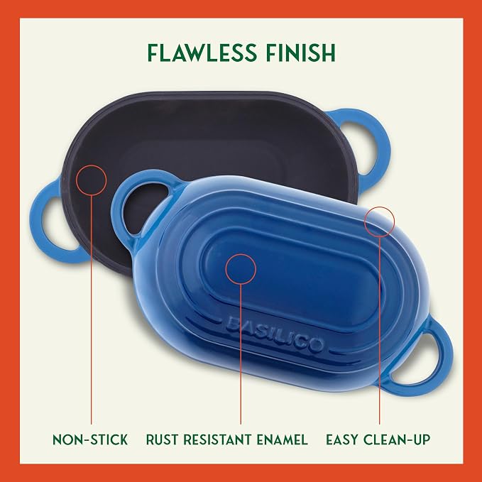 Enameled Cast Iron Bread Oven 2 Qt, Non-Stick Single Loaf Cast Iron Bread Pan - Image 5