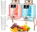 Lallisa 2 Pcs 2 Gallon Glass Drink Dispenser by Lallisa