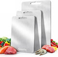 Cutting Board, 316L Food-Grade Stainless Steel Cutting Board Set of 3 | by YANGVVIAHighQualityLighter