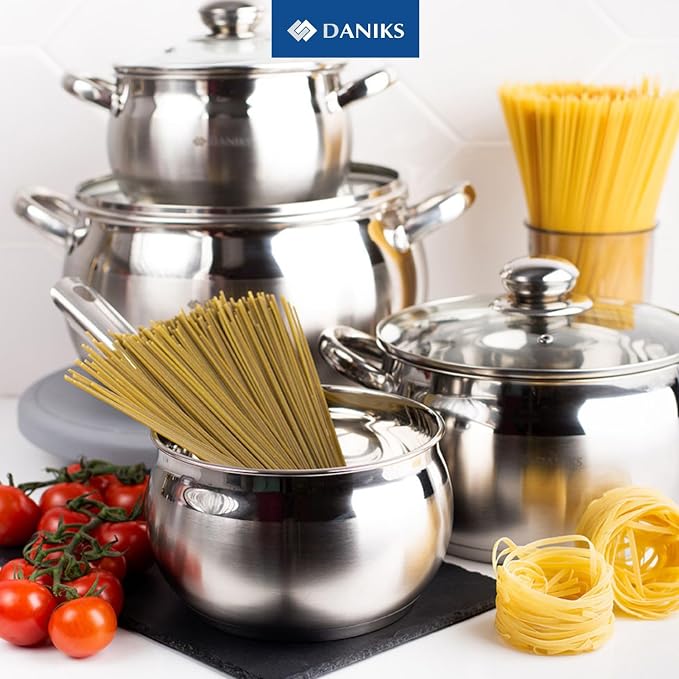 Daniks Classic 3 Quart Stainless Steel Stock Pot - Image 9