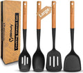 4PCS Silicone Cooking Utensils Set, Large Nonstick Spatula Spoons Set by Blithely