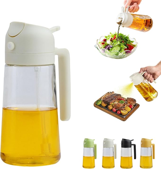 2 In 1 Oil Dispenser And Oil Sprayer, 16 Oz/470 Ml Oil Dispenser by Unknown
