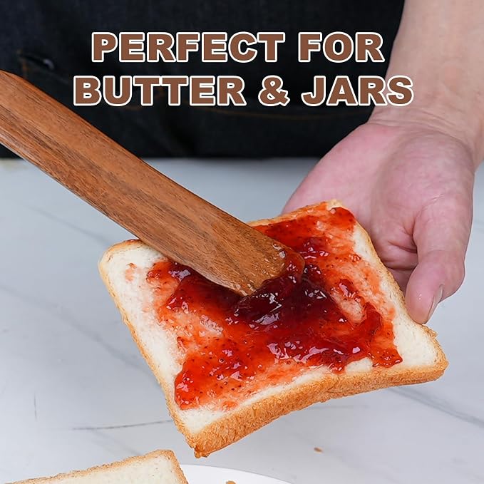 2 Pack Wooden Spurtle for Sourdough Starter, Reaching Bottom of Jar, Dough Whisk - Image 5