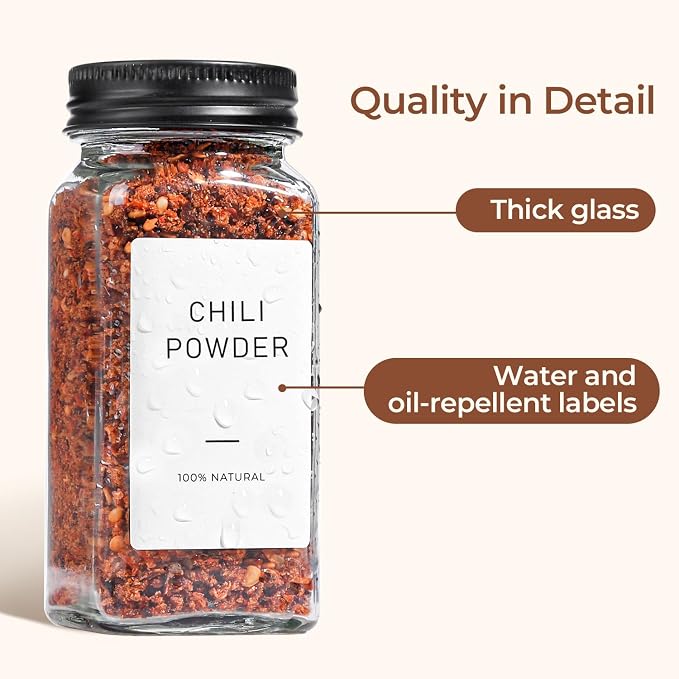 ComSaf 6Pcs 4oz Glass Spice Jars - Image 4
