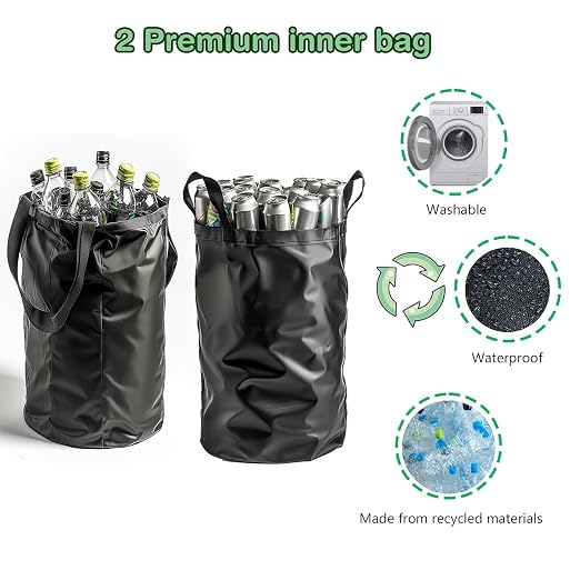 Recycling Bin for Kitchen Indoor Home, Large 100L/ 26 Gallon Recycle Bin - Image 3