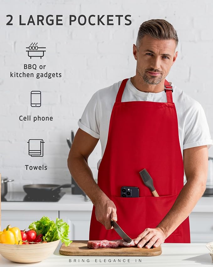 Syntus Chef Apron for Men Women Kitchen Cooking Apron - Image 7