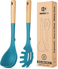 Silicone Soup Ladle and Spaghetti Spoon Set by BUNDLEPRO