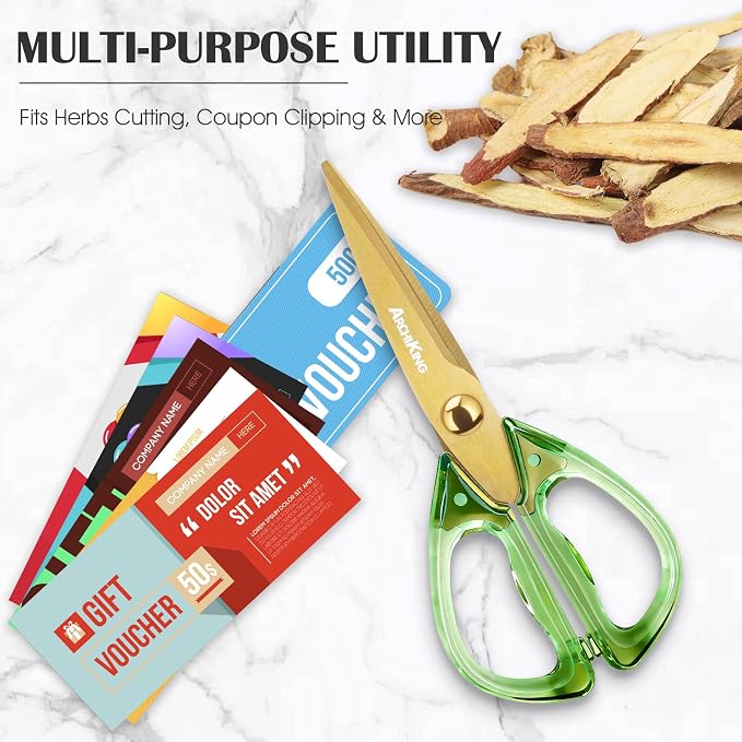 8.0inch Kitchen Shears, Sharp Stainless Steel Meat & Poultry Scissors, - Image 3