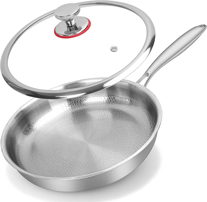 Titanium Hammered Pan Pro with Lid by Unknown