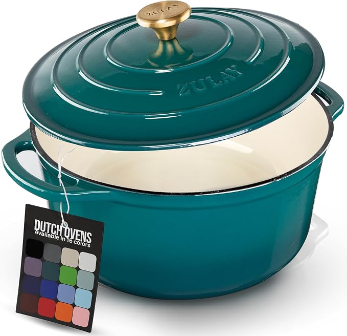 Zulay Kitchen 5 Quart Enameled Cast Iron Dutch Oven Pot by ZulayKitchen