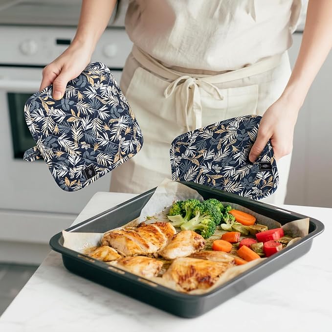 BONTHEE Pot Holders for Kitchen Heat Resistant Hot Pads for Countertops Oven - Image 4