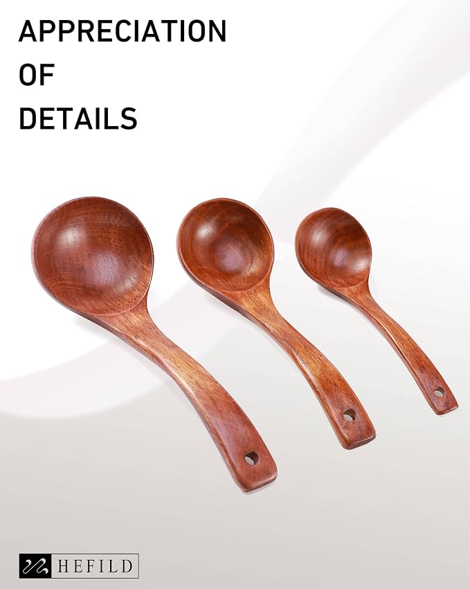 Wooden Ladles Set of 3 – Wood Ladles - Image 8