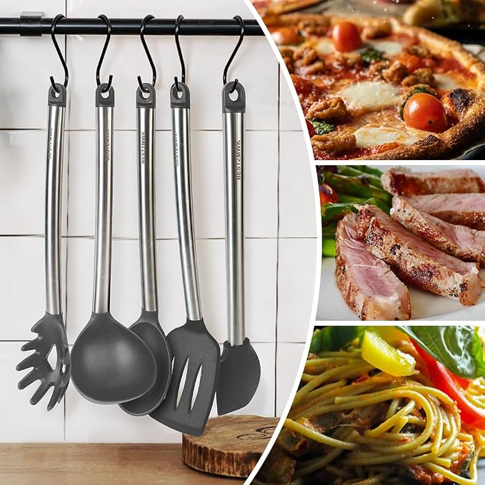 Kitchen Utensil Set-Silicone Cooking Utensils-33 Kitchen Gadgets & Spoons - Image 4