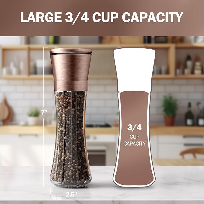 Home EC Original Copper Salt and Pepper Grinder Set of 2 - Image 2