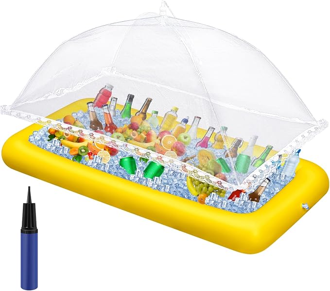 Leitee 3 Pcs Inflatable Serving Bar Kit Includes Salad Buffet Tray by Leitee