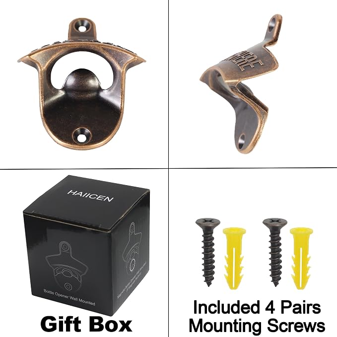 Aged Style Wall Mounted Bottle Opener, Stainless Table Mount Cola Opener - Image 5