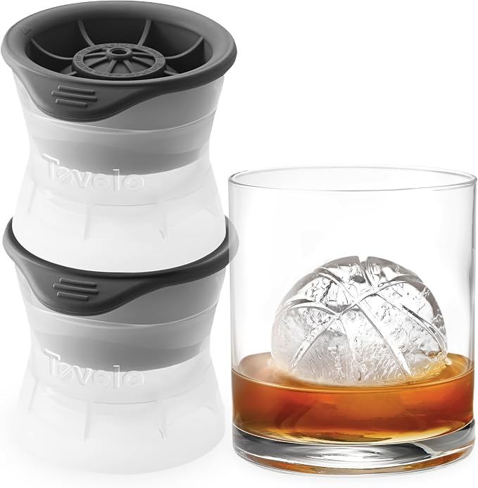 Tovolo Basketball Ice Cube Molds Pack of 2 Large Craft Ice Spheres by Tovolo