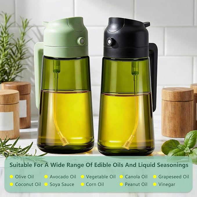 2-Pack Olive Oil Sprayer & Dispenser Bottle - Image 7