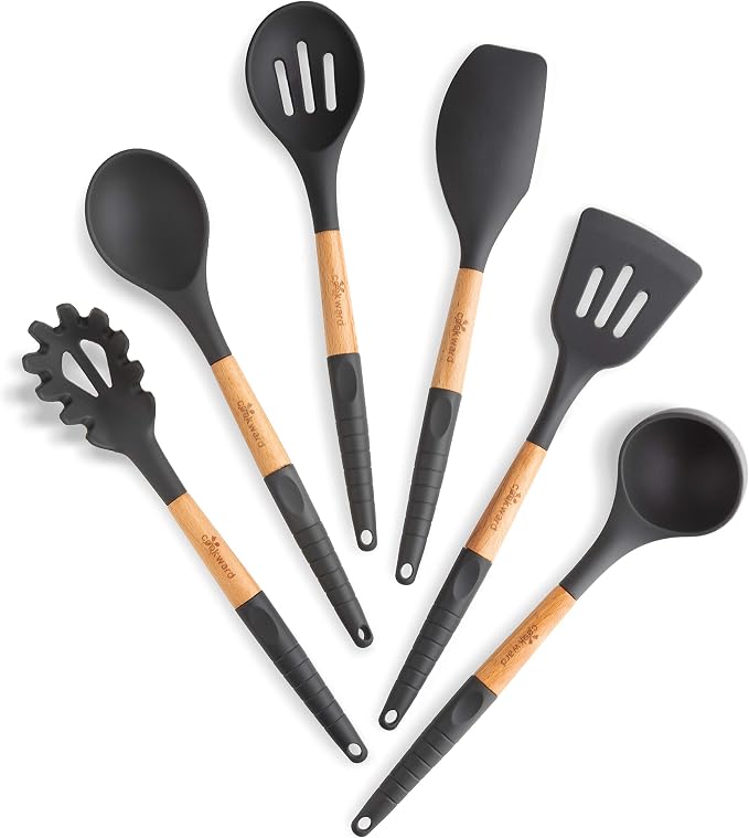 Silicone Cooking Utensils Set 6 Piece – Heat Resistant up to 480°F, BPA Free & - Image 8