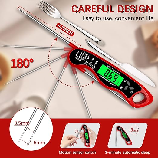 Meat Thermometer Digital，IP67 Waterproof Cooking Thermometer - Image 5