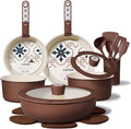 CAROTE 19Pcs Ceramic Cookware Set, Pots and Pans Set Non stick, Non Toxic by CAROTE