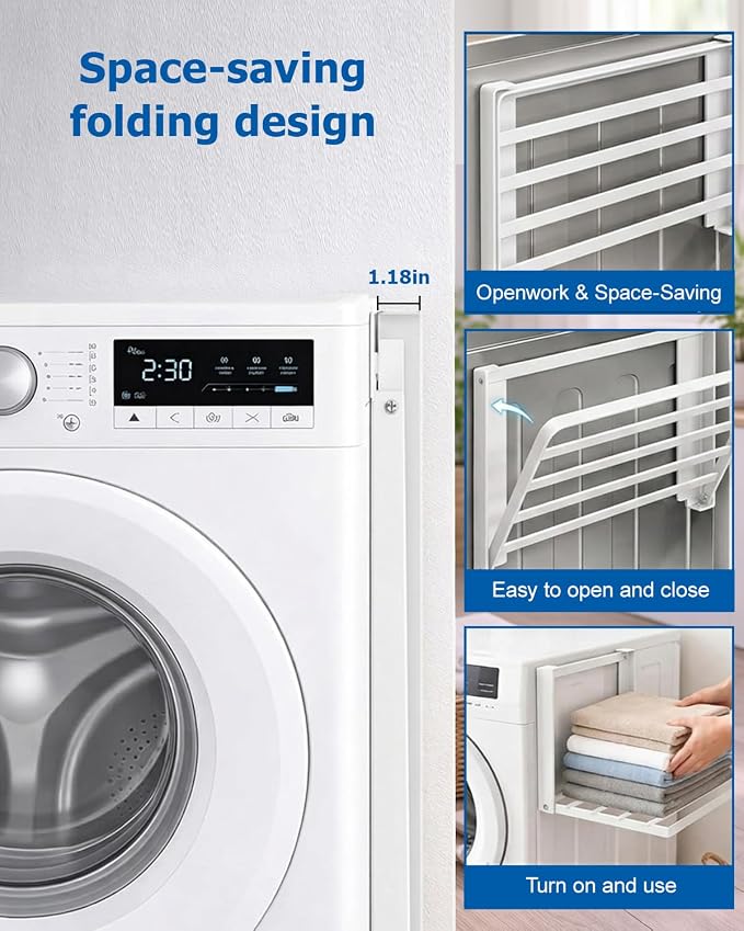 Magnetic Laundry Shelf for Washing Machine, Organize Laundry Essentials - Image 5