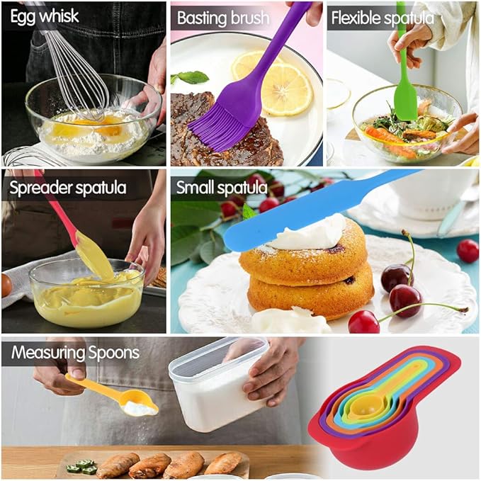 Rottay Mixing Bowls Set with Airtight Lids, Nesting Bowls with 3 Grater - Image 6