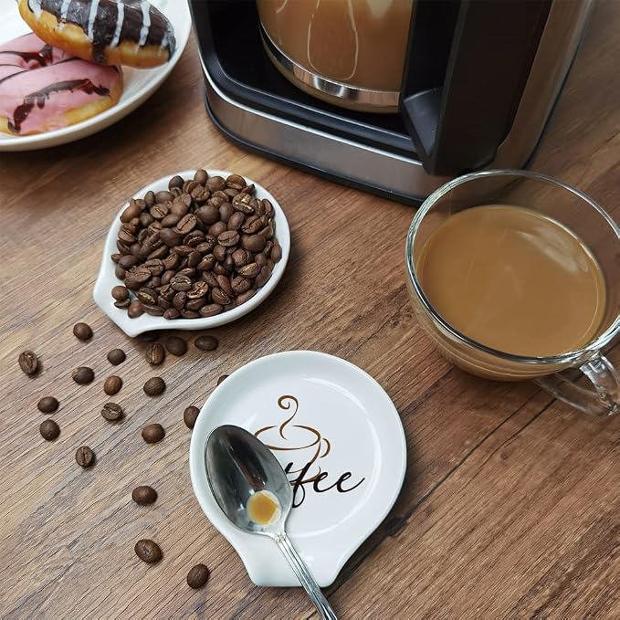Coffee Spoon Rest, Engraved Cute Counter Spoon Holder Funny Farmhouse Home Bar - Image 4