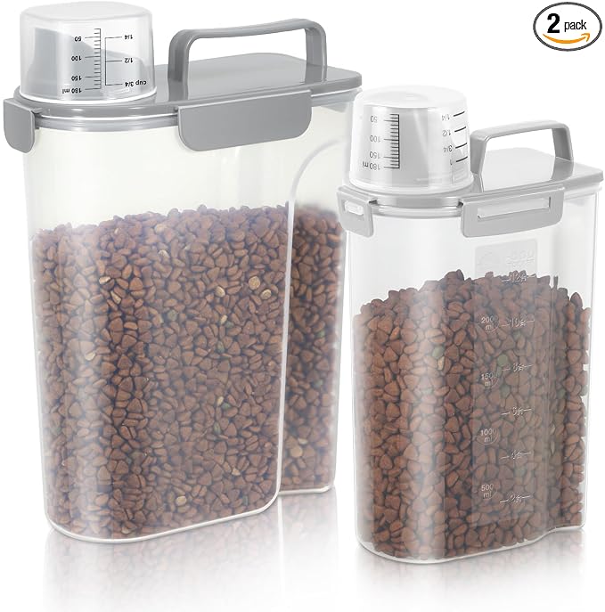 Dog Food Storage Container, Upgraded Large Nozzle BPA-free, 8-12 LBS Plastic by LEAWALK