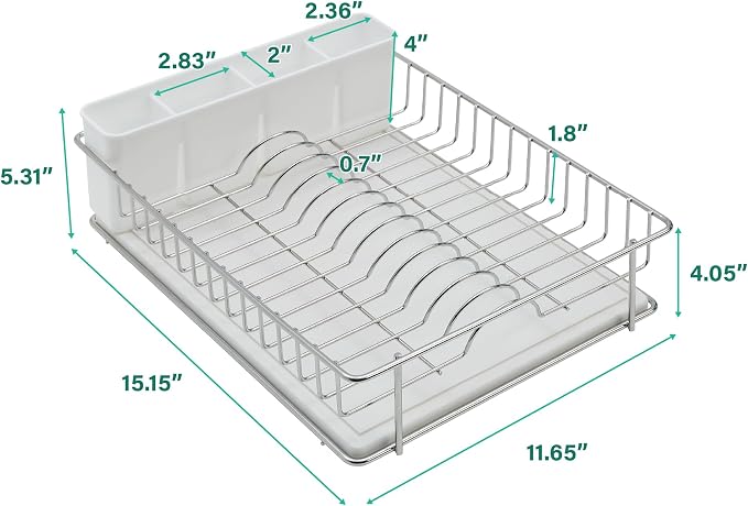 SunnyPoint 304 Stainless Steel Dish Drying Rack - Image 7