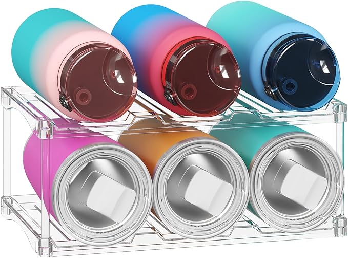 Lifewit Stackable Bottle Storage Organizer, Large Slot Water Bottle Tumbler Cup by Lifewit