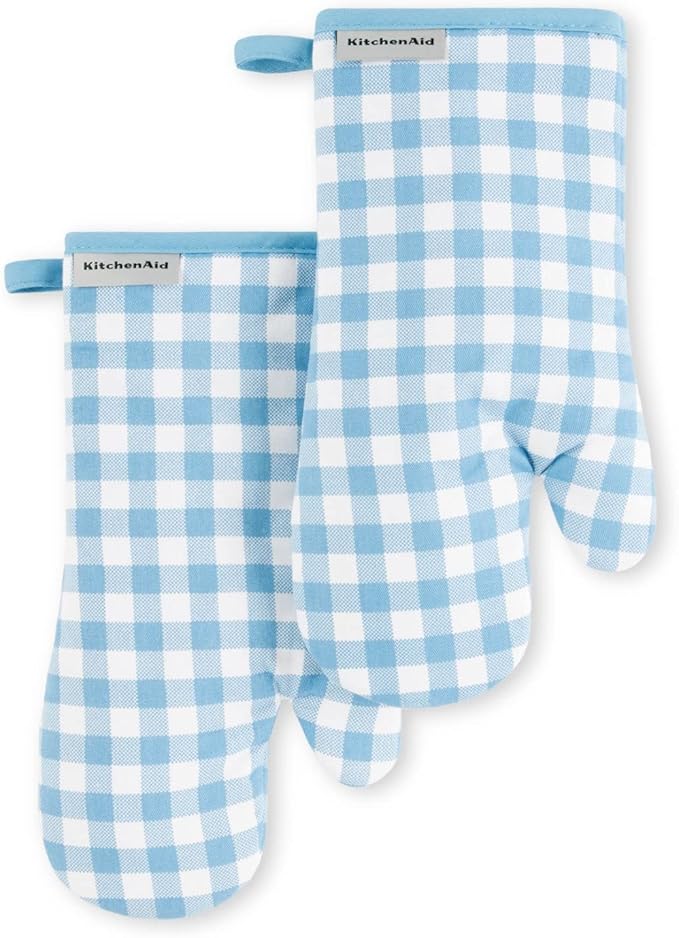 KitchenAid Gingham Oven Mitt 2-Pack Set by KitchenAid