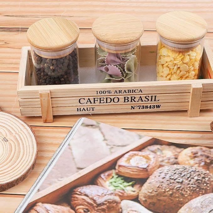 20 Pcs Glass Spice Jars with Airtight Bamboo Lids, Labels and Pen, 2.5oz Mini - Image 8