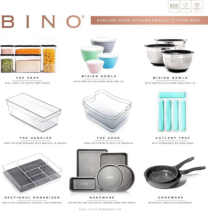 BINO | Mixing Bowl Set with Lids | Versatile Plastic Bowls - Image 6