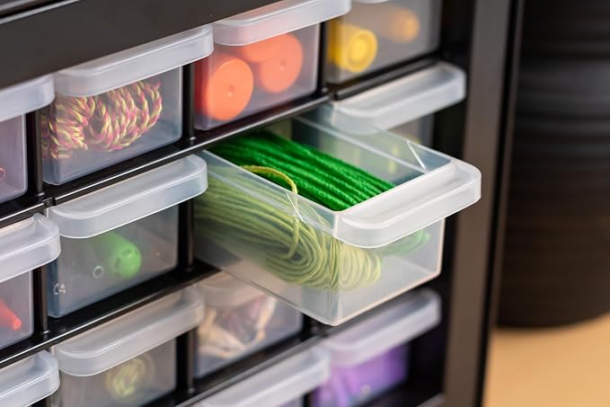 IRIS USA Small Plastic Storage Drawers, Made in USA, 16-Drawer Organizer - Image 7