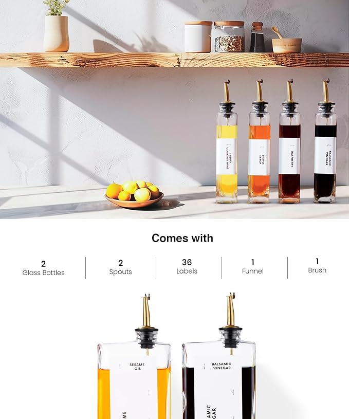 APT 1101 Olive Oil Dispenser for Kitchen, Cooking Oil and Vinegar Dispenser Set - Image 4